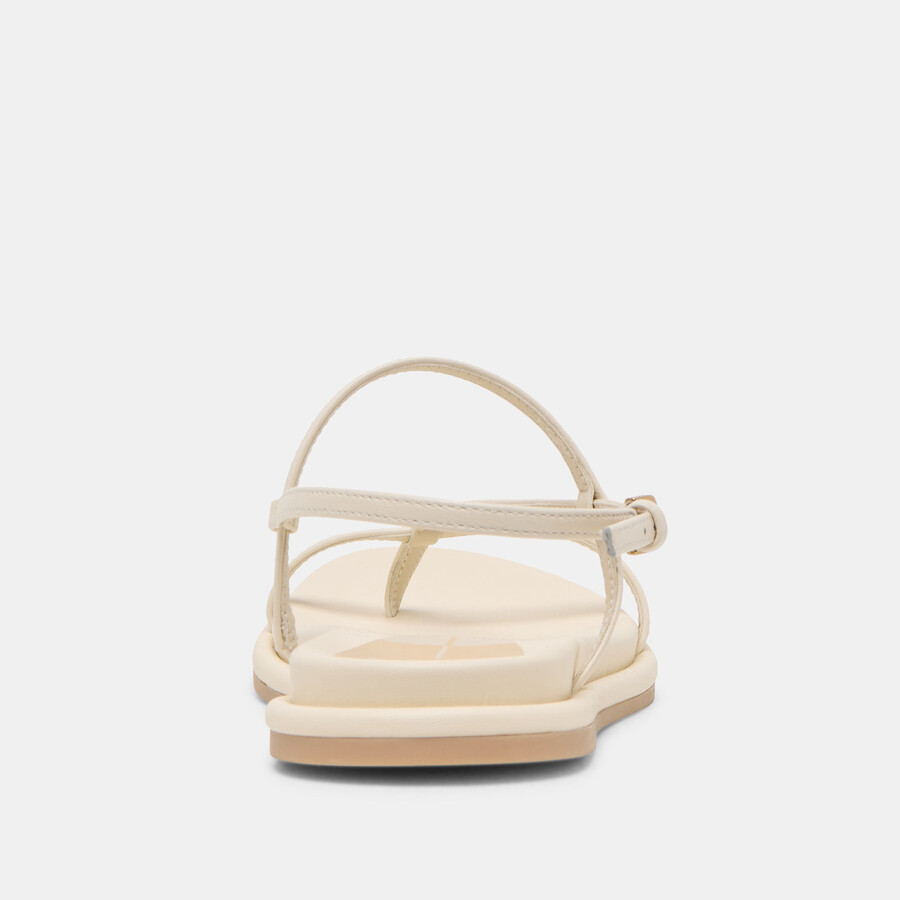 sandali dallen in pelle bianco sporco