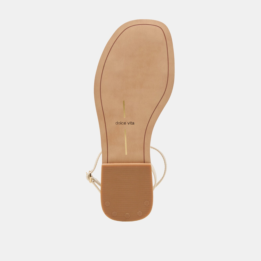 sandali faun in pelle bianco sporco