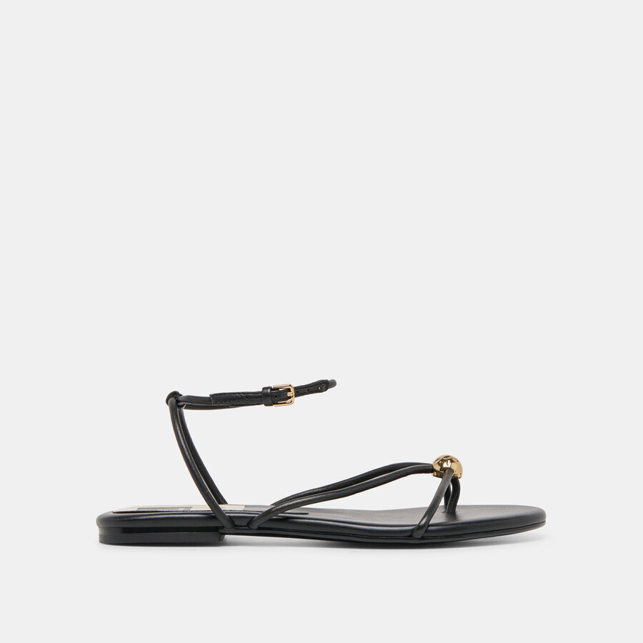 sandali kenley in pelle nera