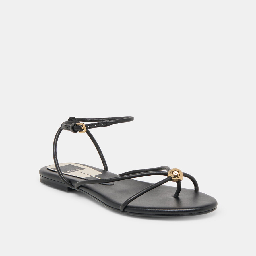 sandali kenley in pelle nera