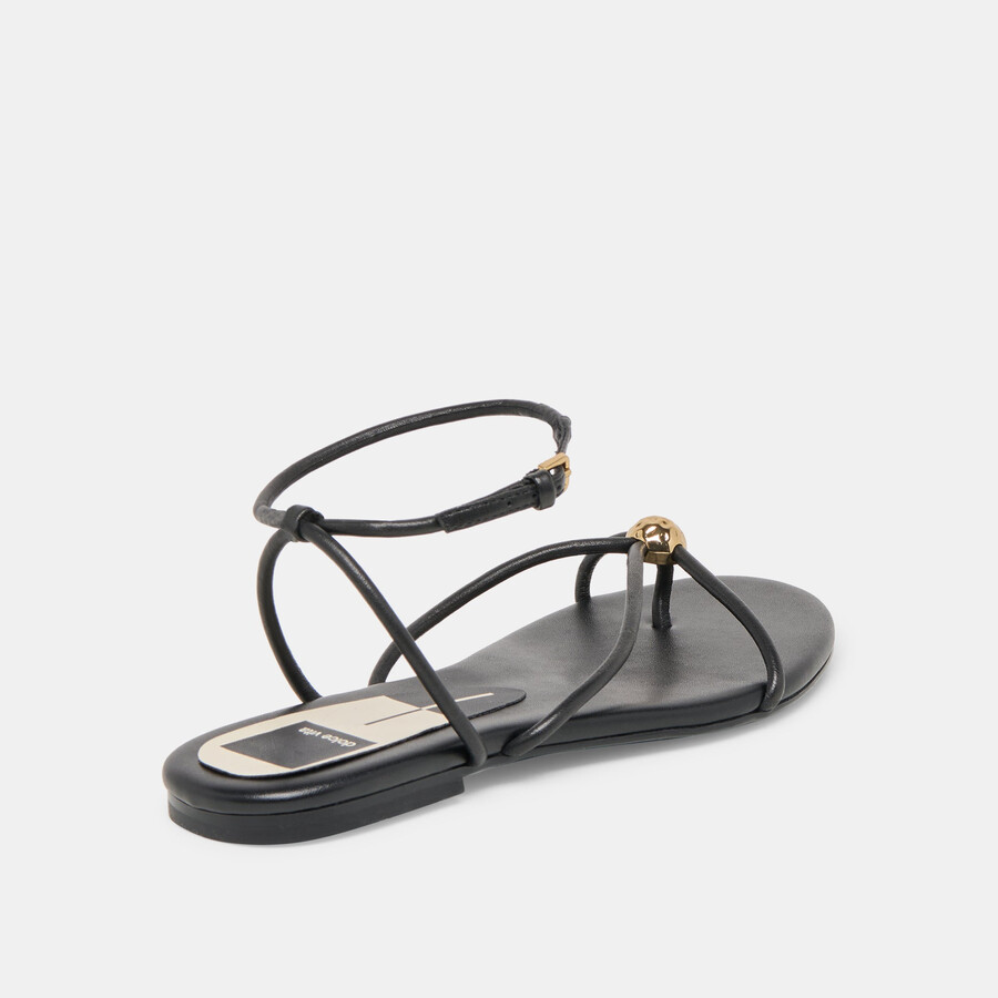 sandali kenley in pelle nera