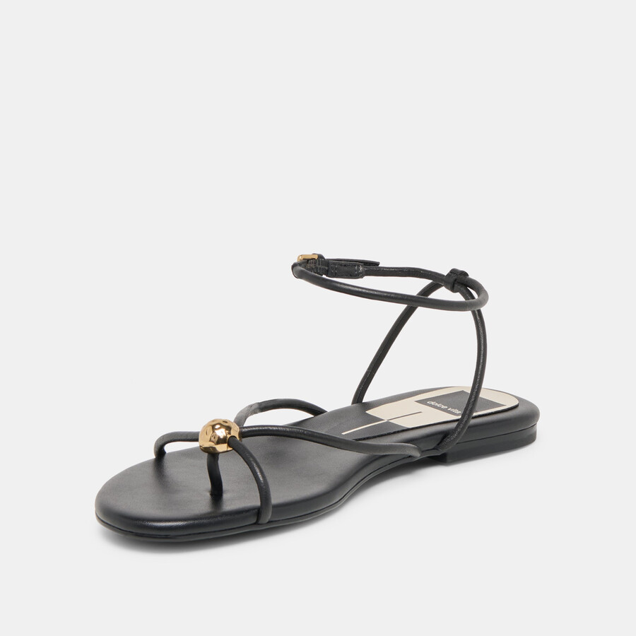 sandali kenley in pelle nera