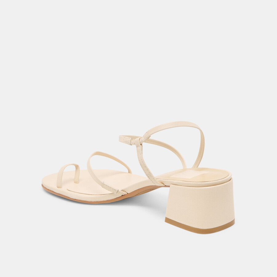 trini heels creme leather