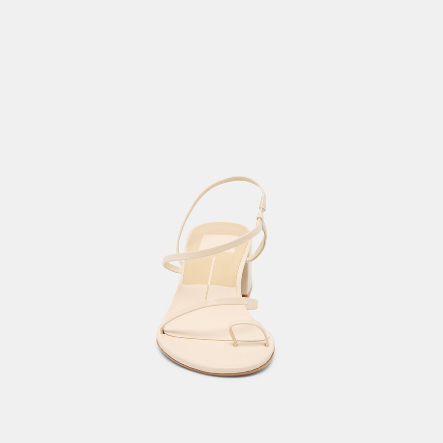 trini heels creme leather
