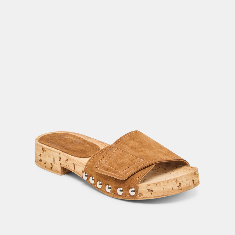 sandy sandals castagna scamosciata