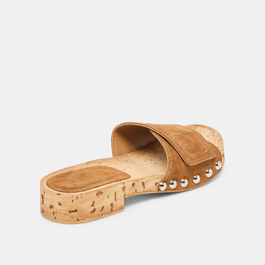 sandy sandals castagna scamosciata