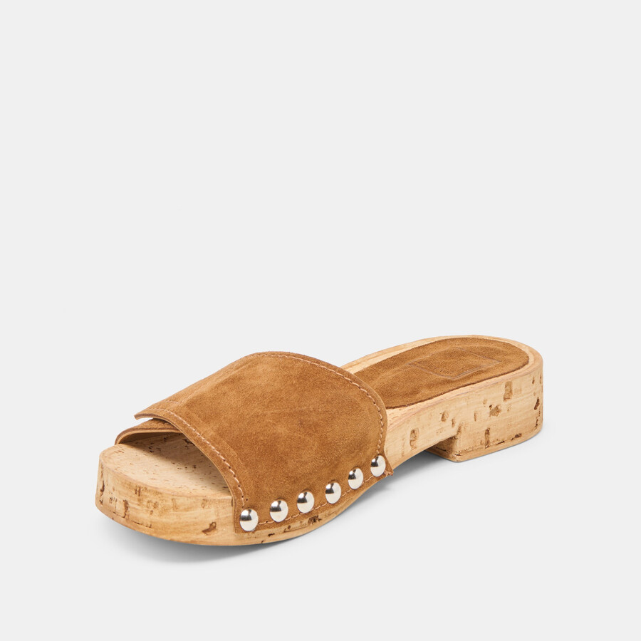 sandy sandals castagna scamosciata