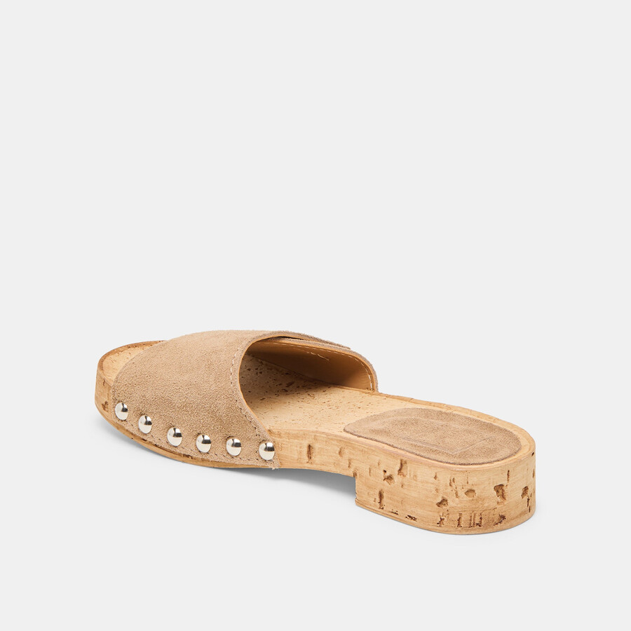 sandy sandals taupe suede