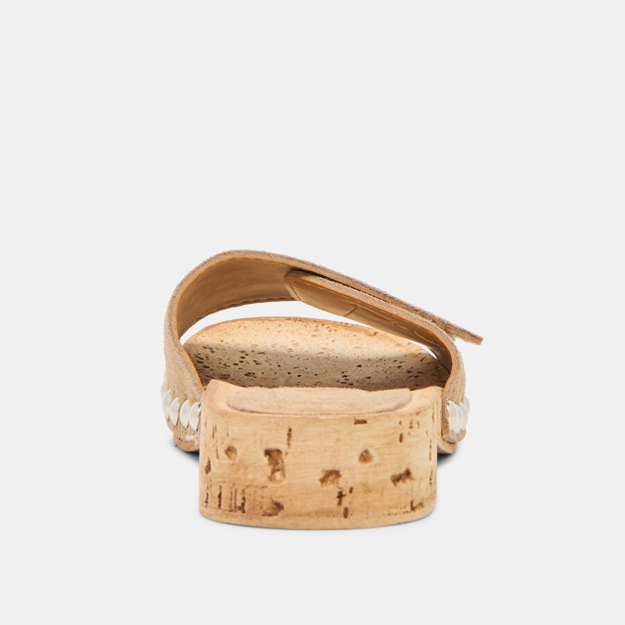 sandy sandals taupe suede