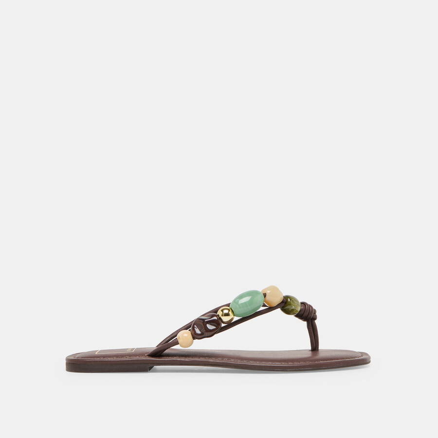 sandali cely in pelle marrone scuro