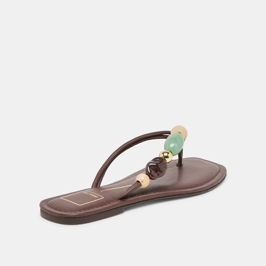 sandali cely in pelle marrone scuro
