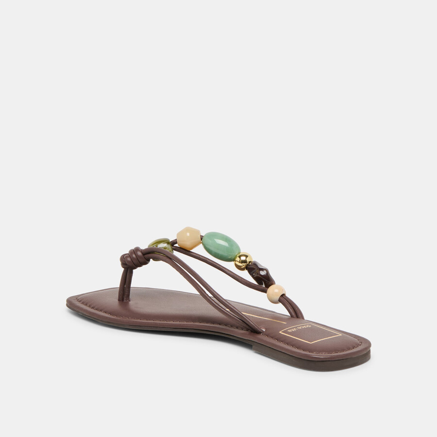 sandali cely in pelle marrone scuro
