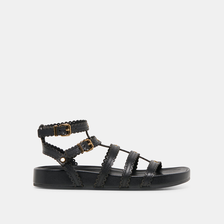 sandali susana in pelle nera