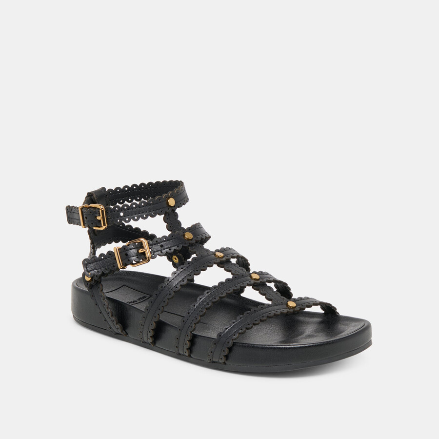 sandali susana in pelle nera