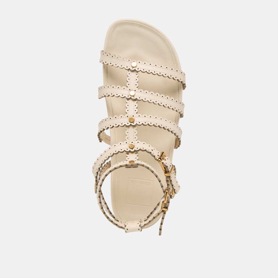 sandali susana in pelle color crema