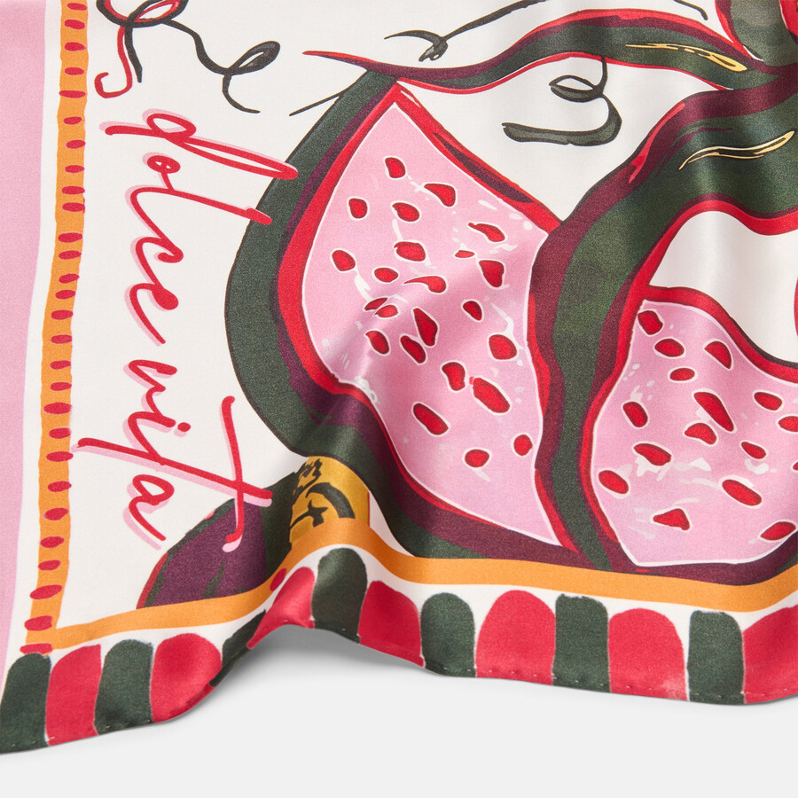 sciarpa di frutta rosa multi
