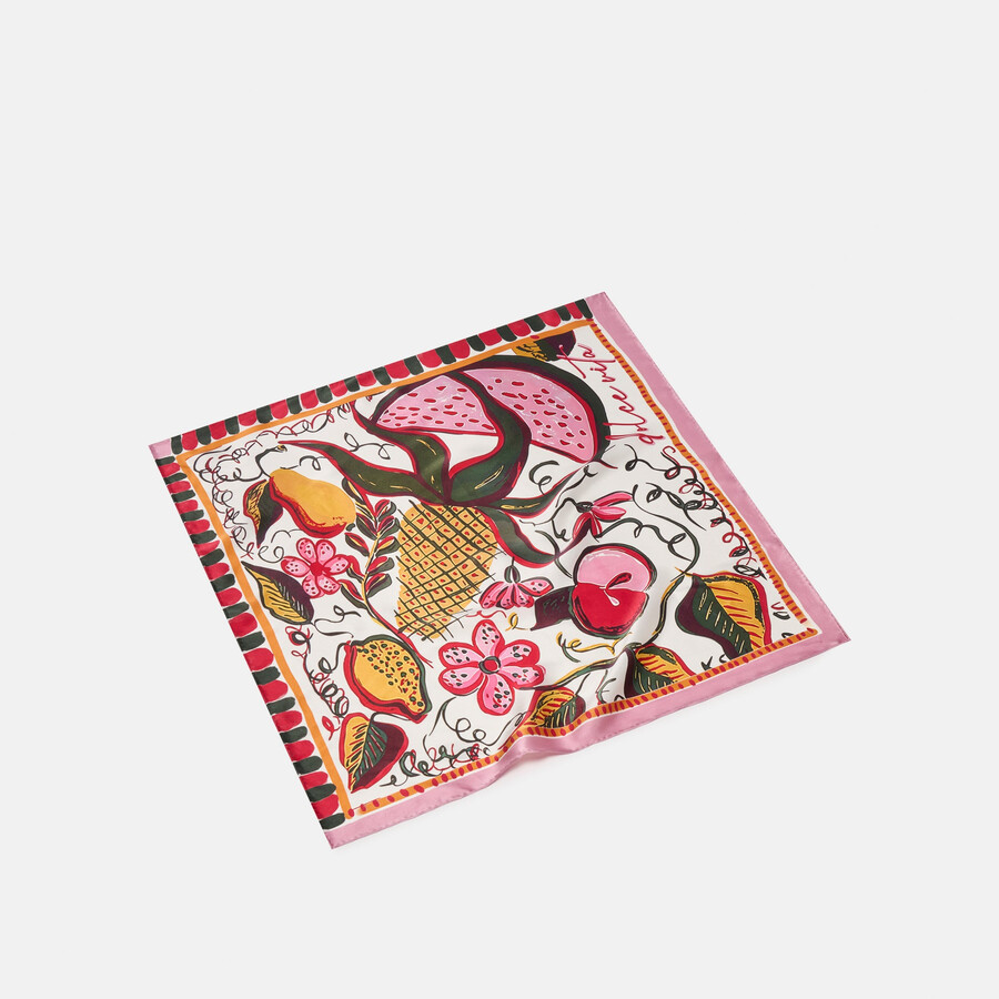 sciarpa di frutta rosa multi