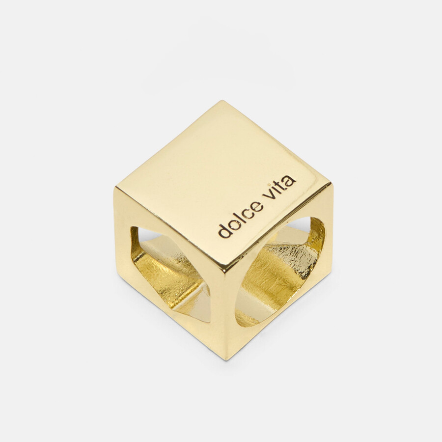 ciondolo per borsa con anello per sciarpa in oro