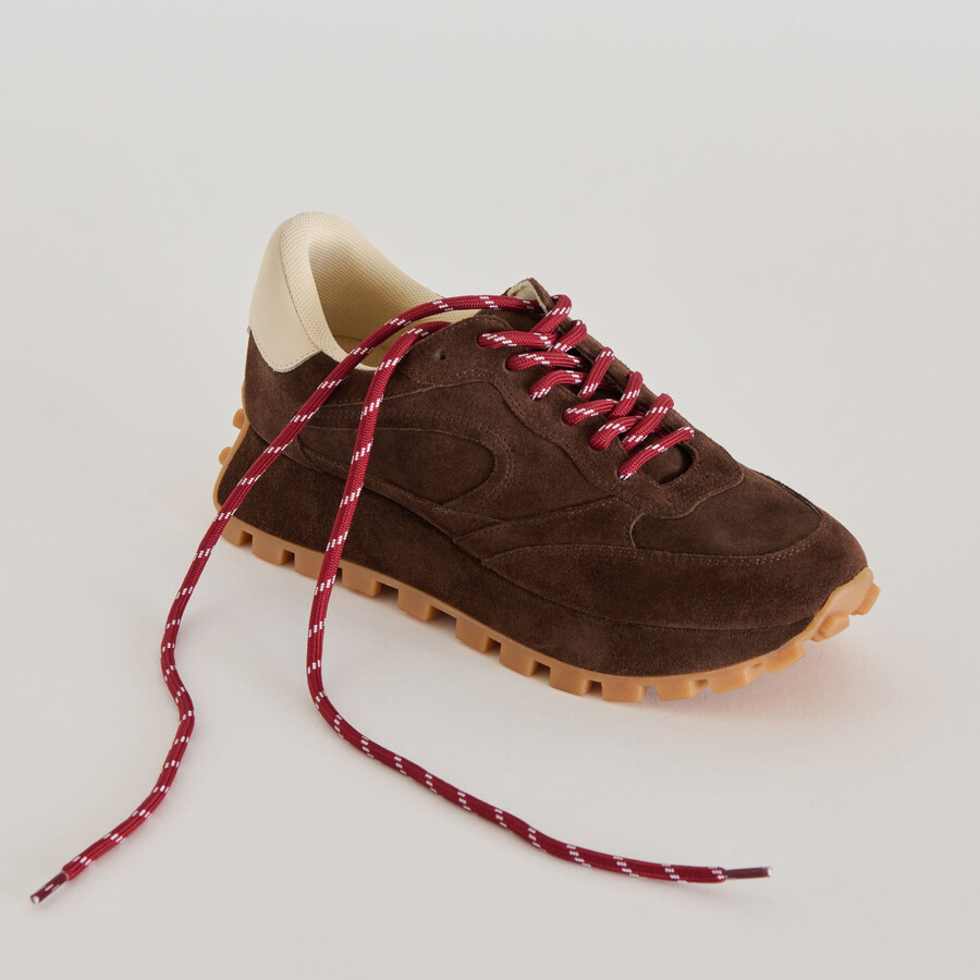 pizzo a cordoncino con segno di spunta bordeaux multicolore