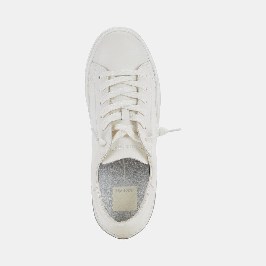 sneakers zina 360 in pelle riciclata bianca