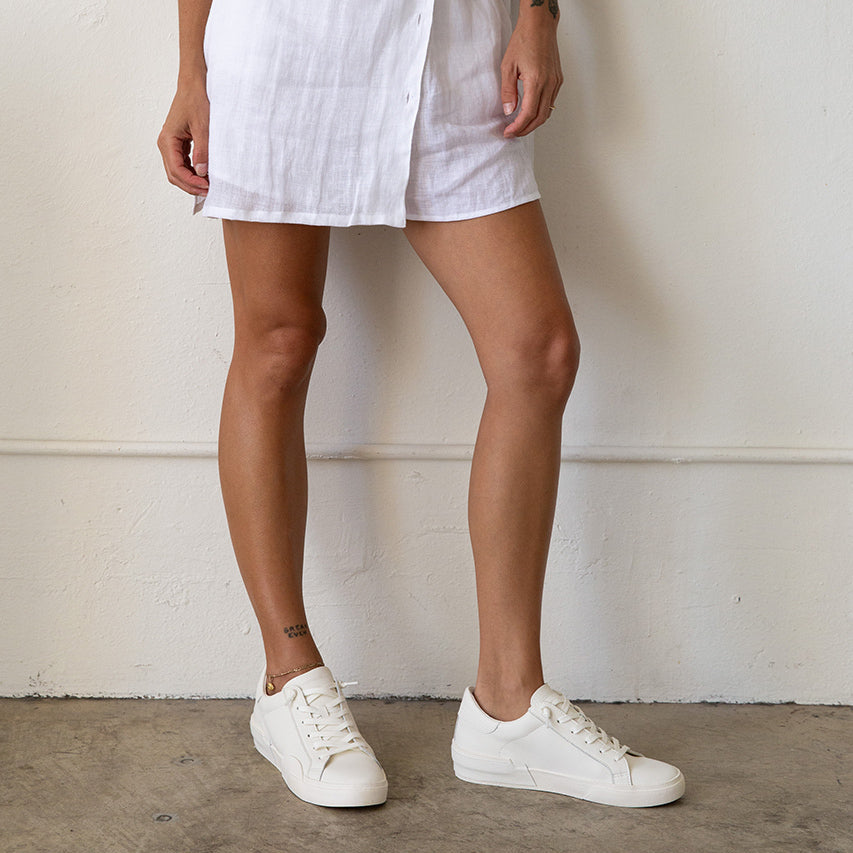 sneakers zina 360 in pelle riciclata bianca