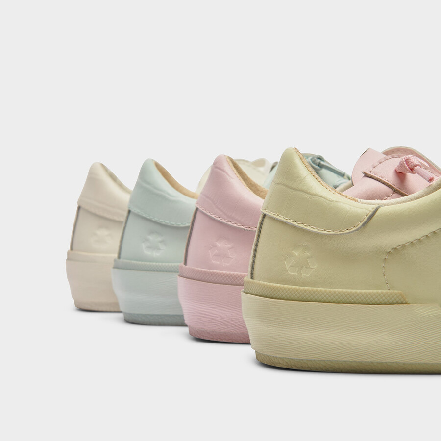 sneakers zina 360 in pelle riciclata bianca