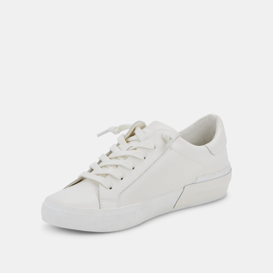sneakers zina 360 in pelle riciclata bianca