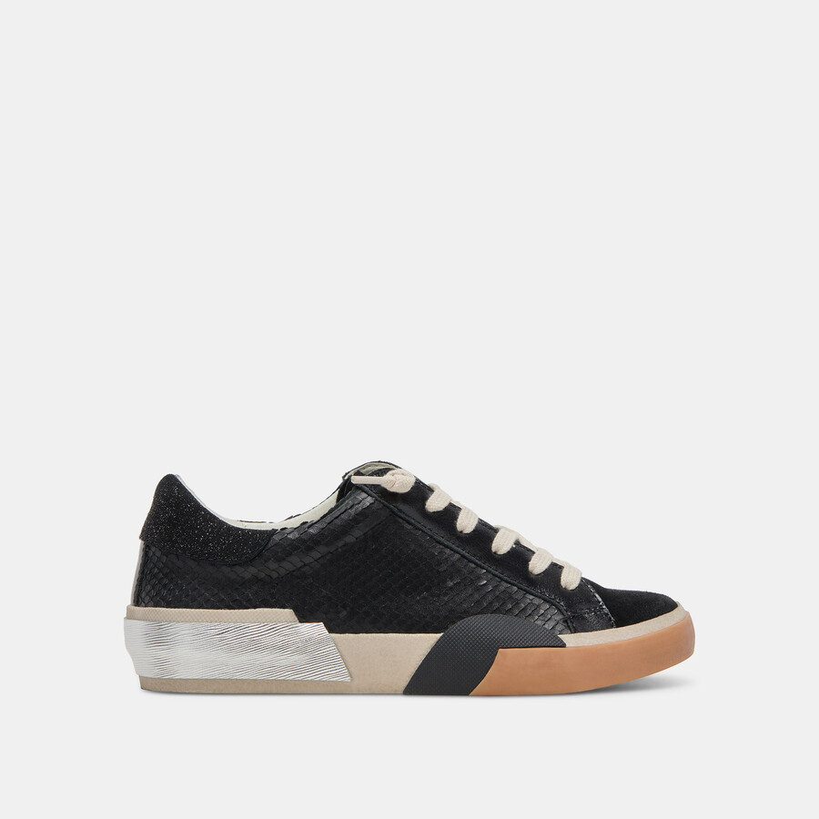 sneakers zina in pelle goffrata onyx