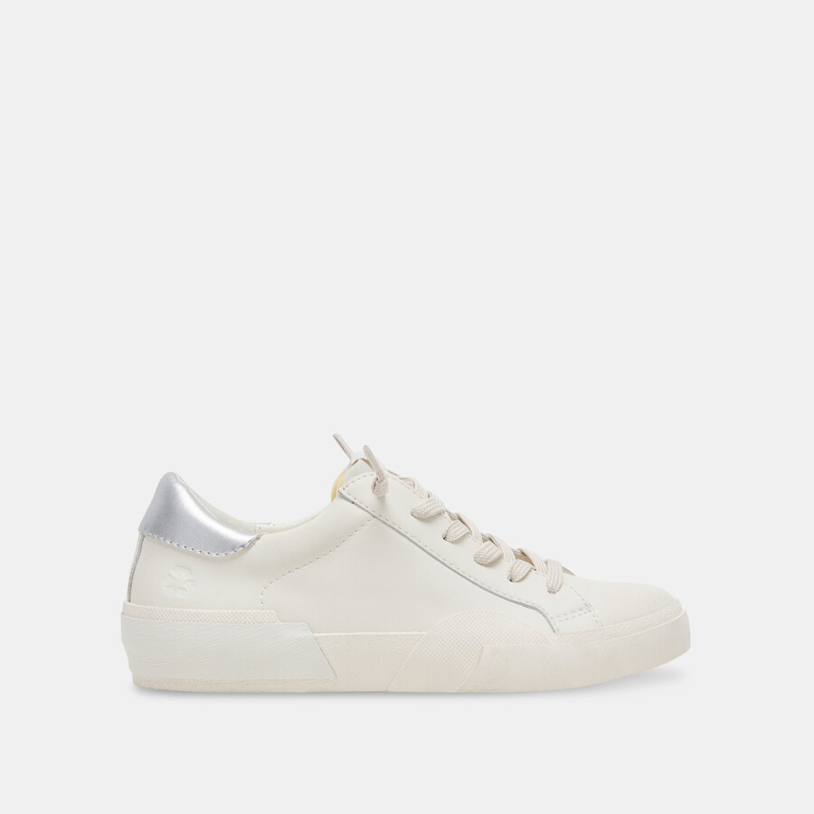 sneakers zina foam 360 bianche e argento in pelle riciclata