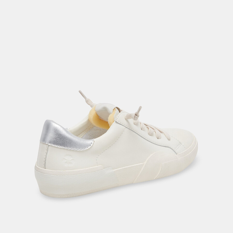 sneakers zina foam 360 bianche e argento in pelle riciclata