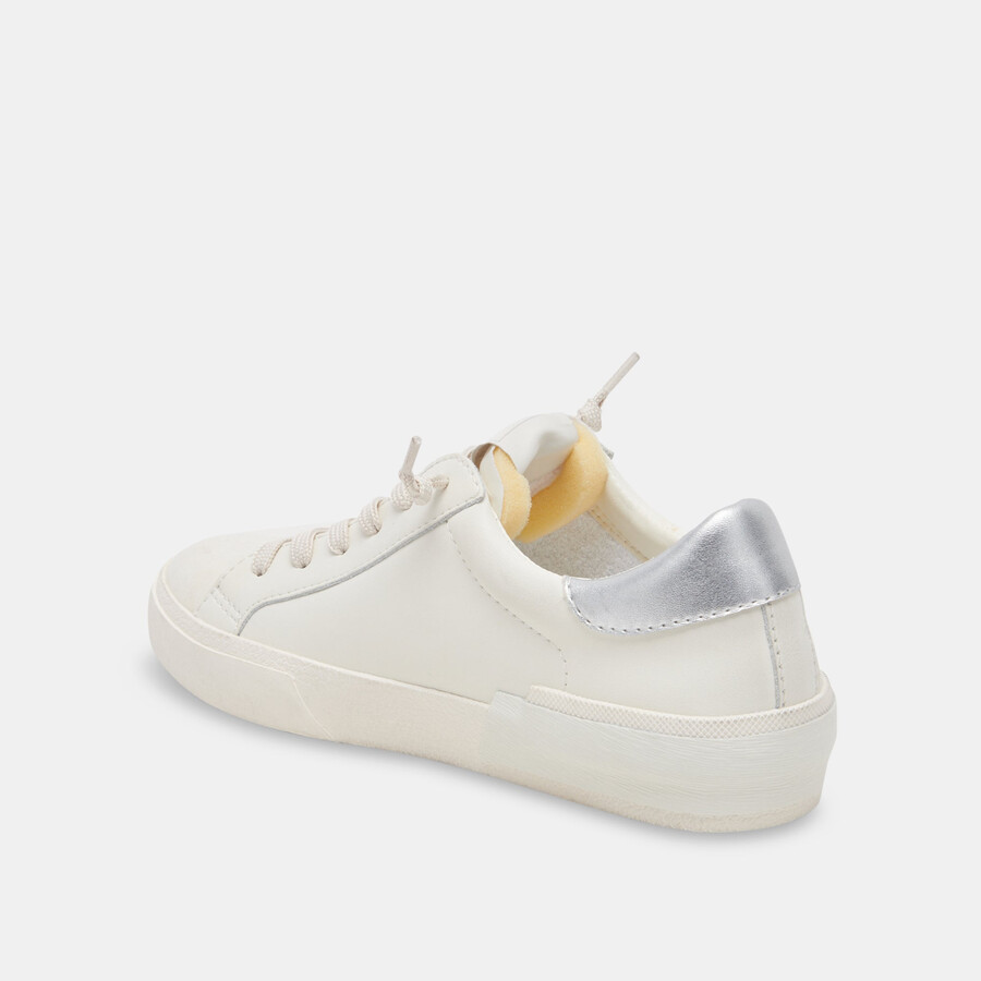 sneakers zina foam 360 bianche e argento in pelle riciclata