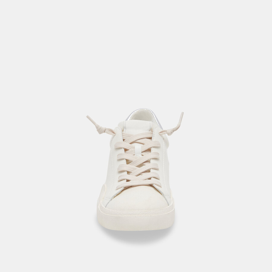 sneakers zina foam 360 bianche e argento in pelle riciclata
