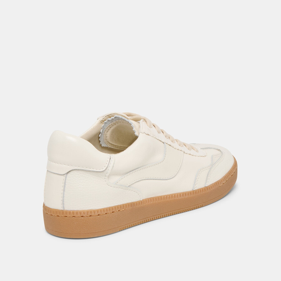 avviso sneakers in pelle bianca