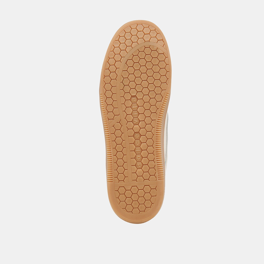 avviso sneakers in pelle bianca