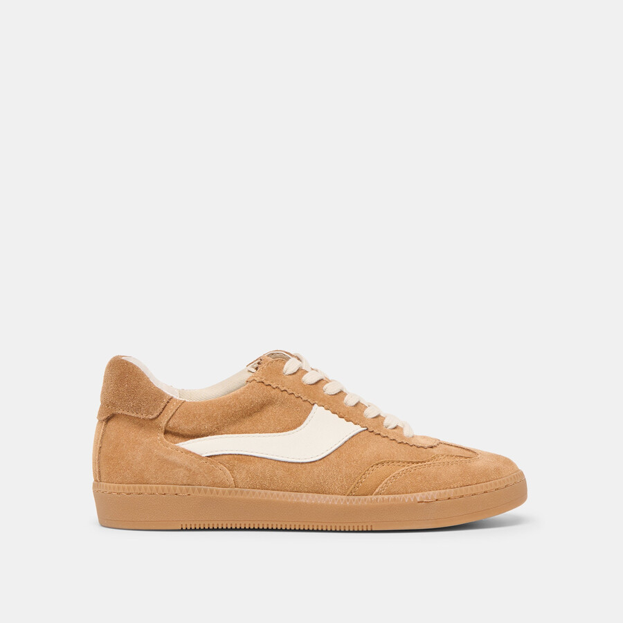 avviso sneakers in pelle scamosciata marrone