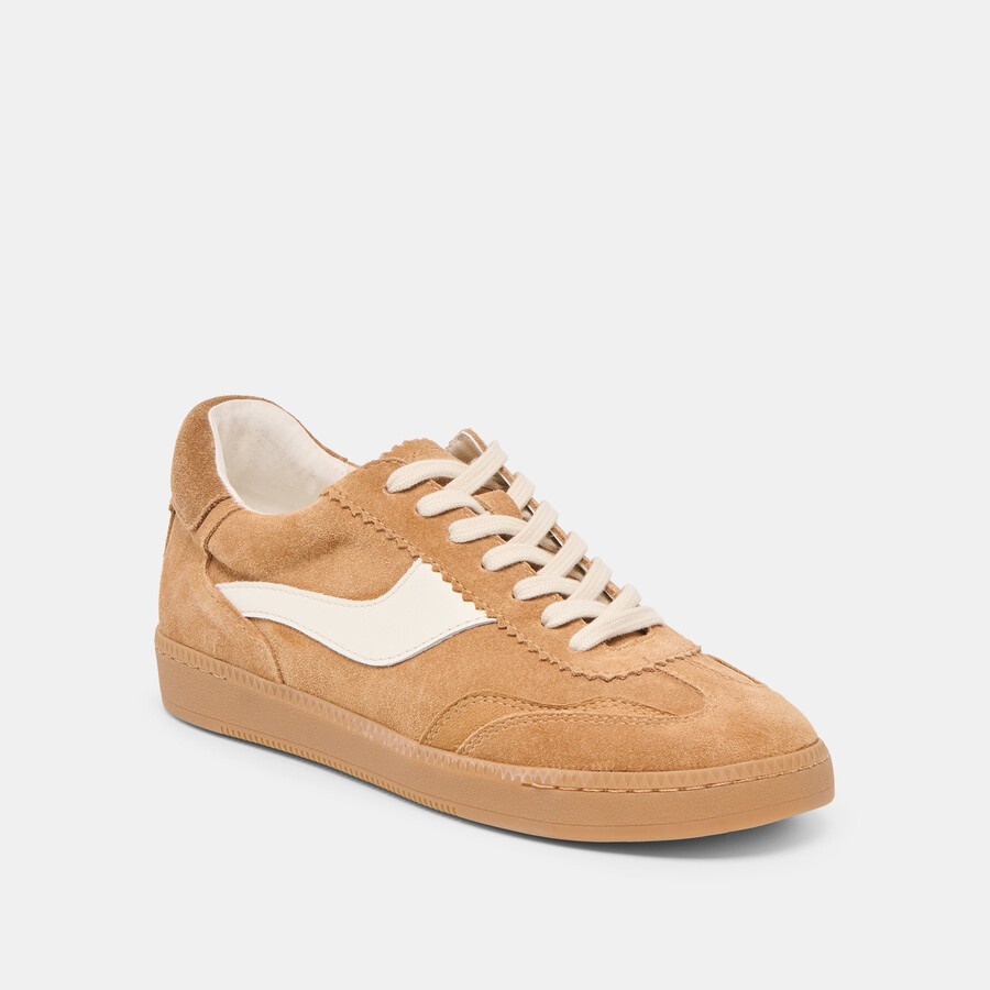 avviso sneakers in pelle scamosciata marrone