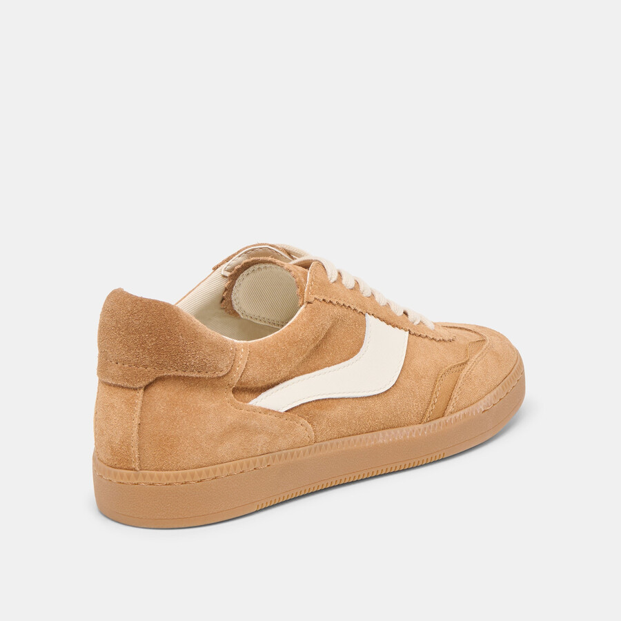 avviso sneakers in pelle scamosciata marrone