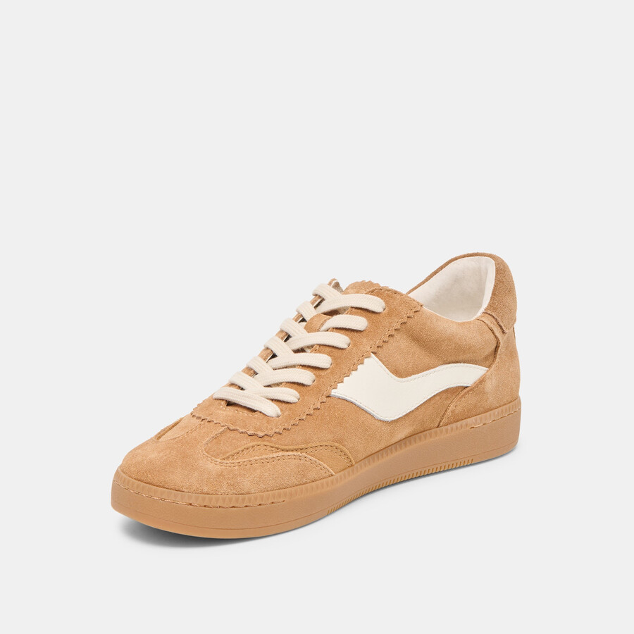 avviso sneakers in pelle scamosciata marrone