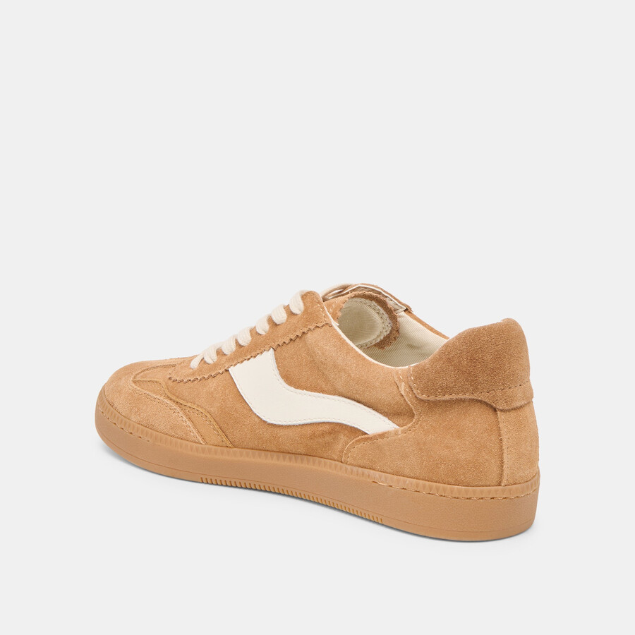 avviso sneakers in pelle scamosciata marrone