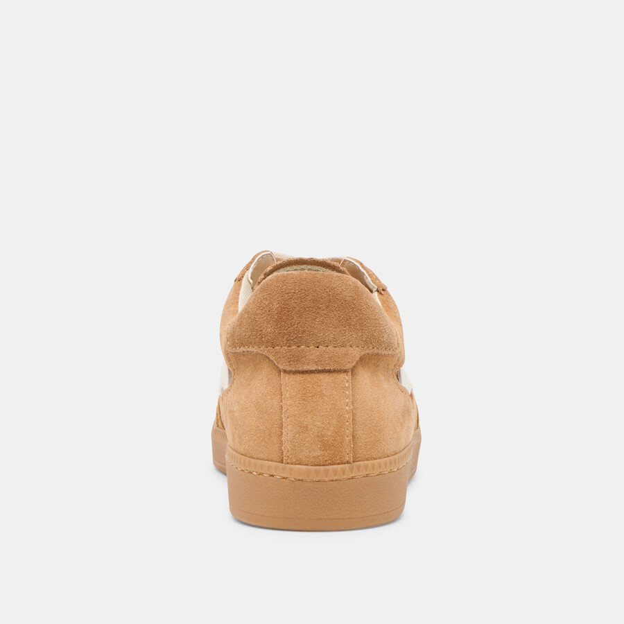 avviso sneakers in pelle scamosciata marrone