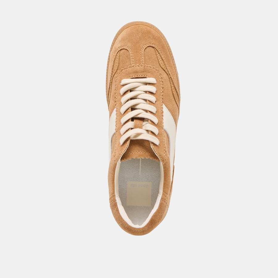 avviso sneakers in pelle scamosciata marrone