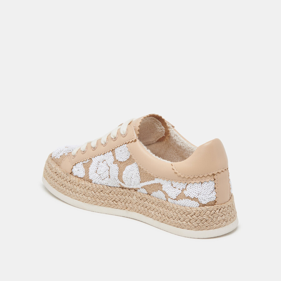 sneakers azalia con paillettes floreali naturali multicolori