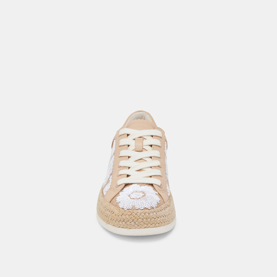sneakers azalia con paillettes floreali naturali multicolori