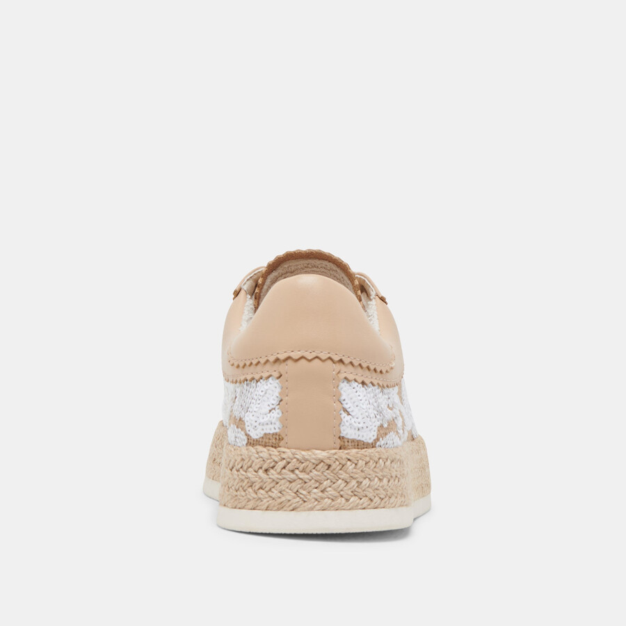 sneakers azalia con paillettes floreali naturali multicolori
