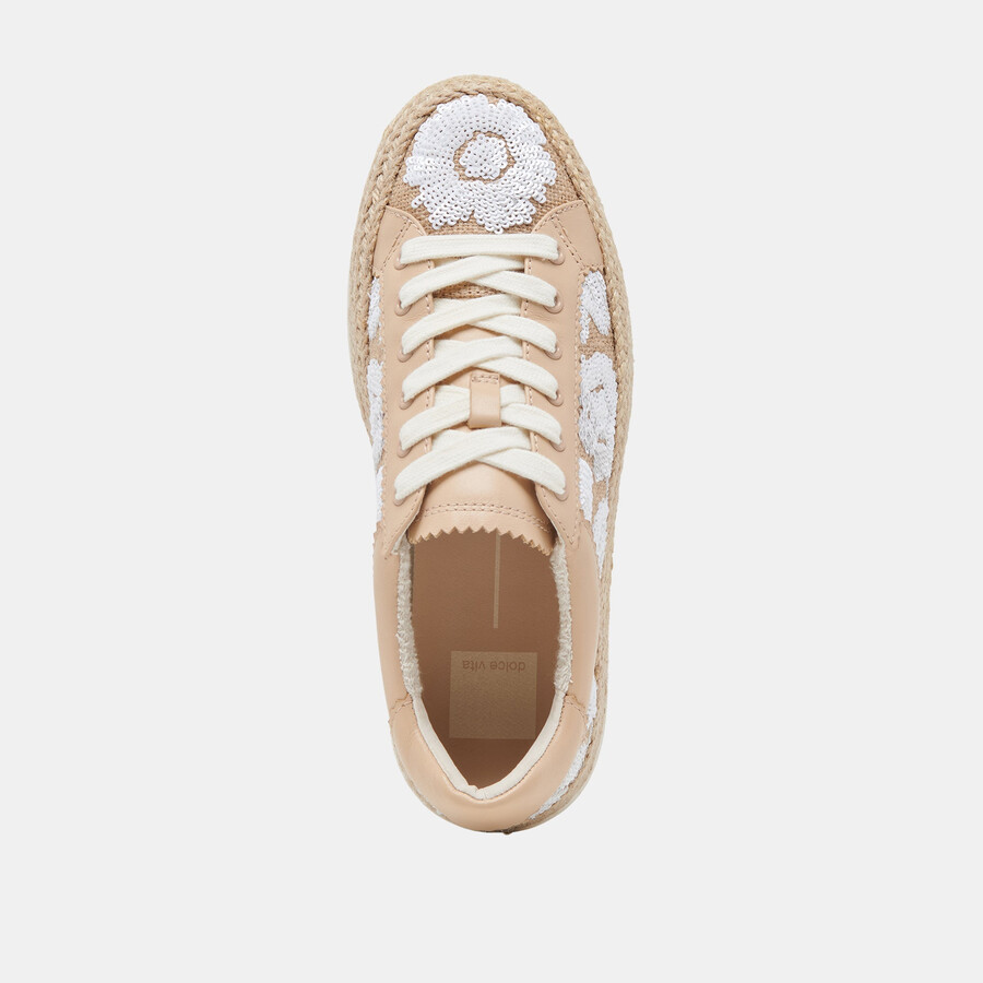 sneakers azalia con paillettes floreali naturali multicolori
