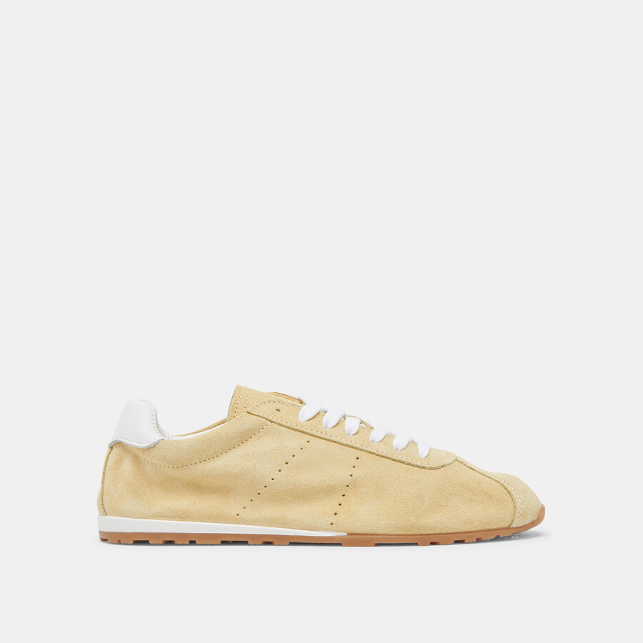sneakers serina in camoscio giallo