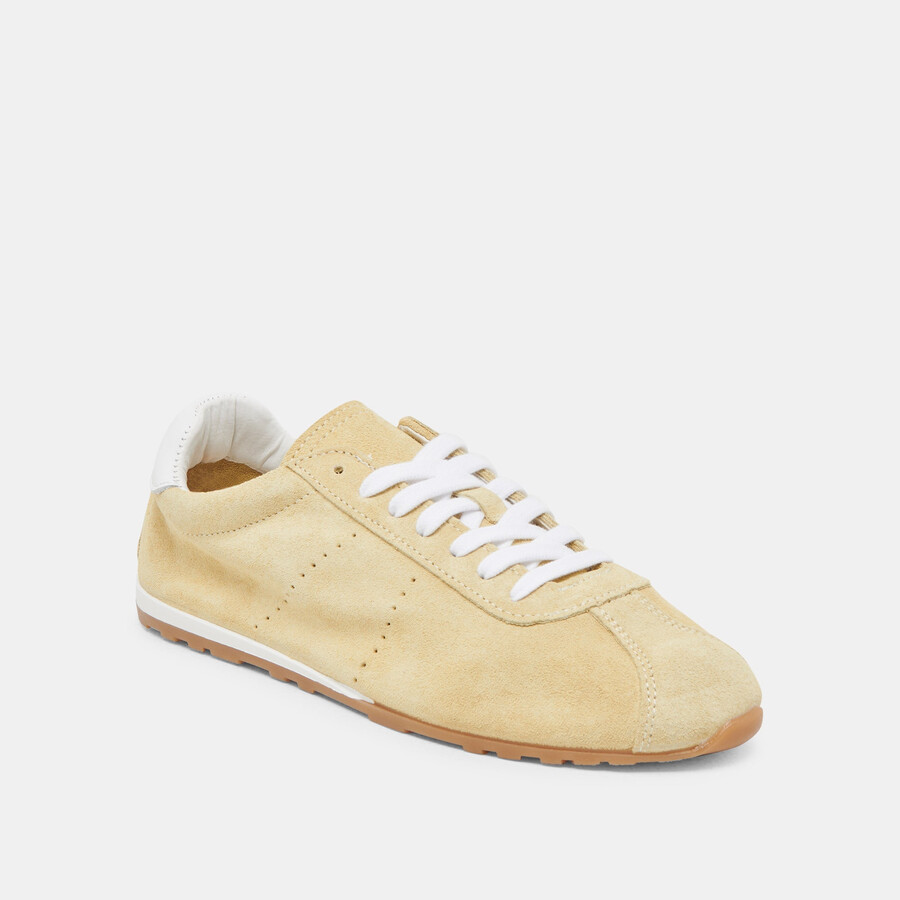 sneakers serina in camoscio giallo