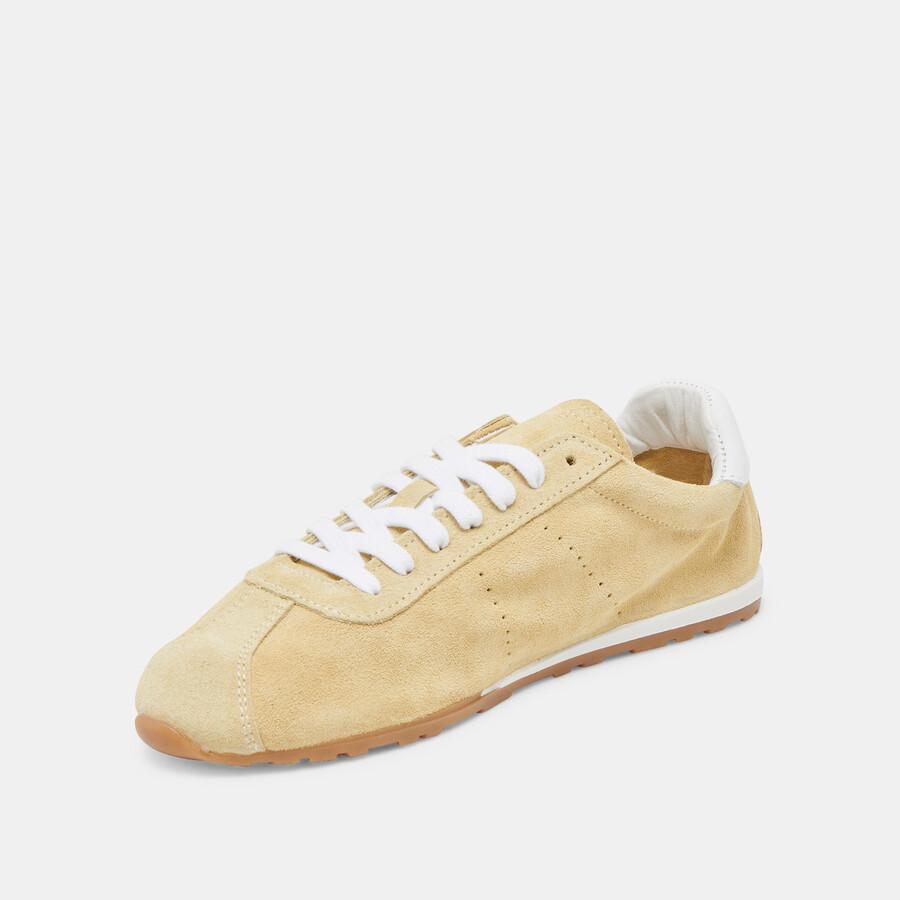 sneakers serina in camoscio giallo