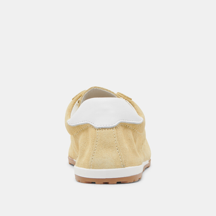 sneakers serina in camoscio giallo