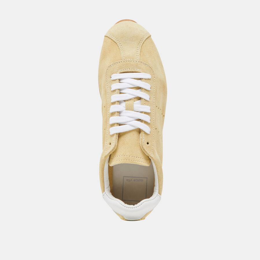 sneakers serina in camoscio giallo